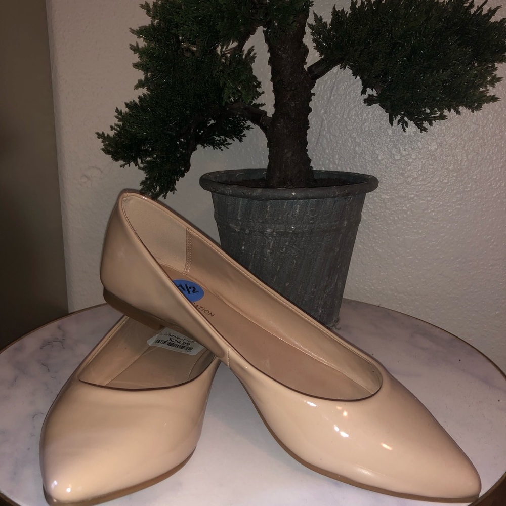 BCBG Nude Patent Ballet Flats